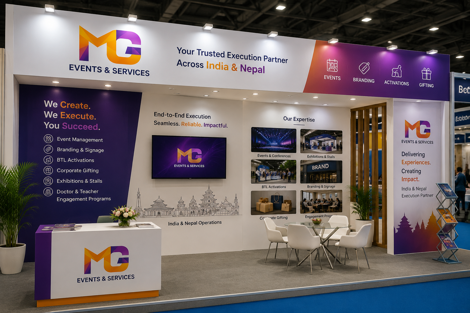 MG Events exhibition stall